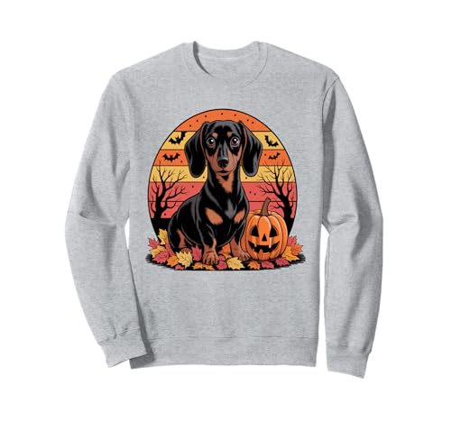 Halloween Dackel Hund Kinder Männer Frauen 2025 Sweatshirt von Arts Designs Halloween - The Dachshund