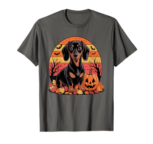Halloween Dackel Hund Kinder Männer Frauen 2025 T-Shirt von Arts Designs Halloween - The Dachshund