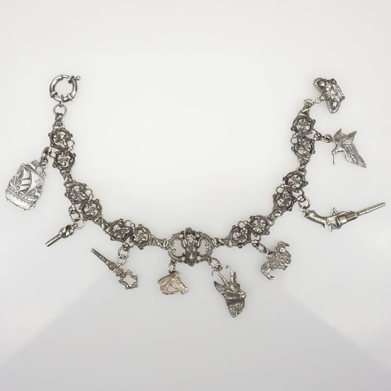 Rare Charivari Taschenuhr Silber Kette Mit Anhänger Jagd Jäger Herren Für Spindel Duplex Oder Chronometer Armbanduhr Repetition Schlagwerk von ArtsAlexCo
