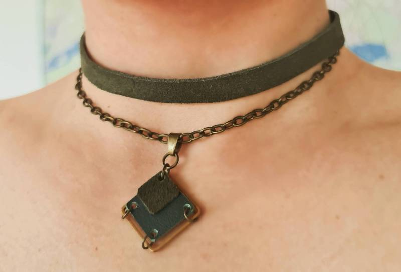 Chocker Vintage Hippie Medival Aus Echtem Leder von ArtsandcraftsByJunyi