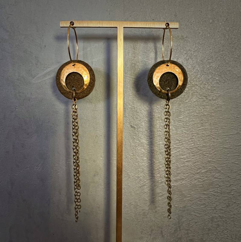 Handmade Hippie Boho Medival Leder Ohrringe von ArtsandcraftsByJunyi