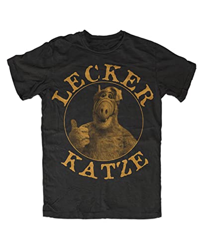 Alf Lecker Katze M1 T-Shirt Schwarz, Größe: 2XL von Artshirt Factory