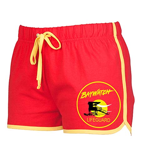 Artshirt Factory Baywatch Damen Shorts (Rot/Gelb, L) von Artshirt Factory