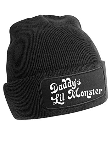 Artshirt Factory Daddy's Lil Monster Beanie, Schwarz, Muster: Weiß von Artshirt Factory