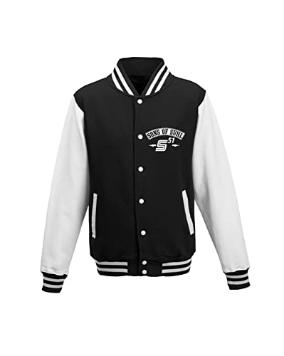 Artshirt Factory Sons Of Suhl S51 Collegejacke Schwarz/Weiss, Größe: M von Artshirt Factory