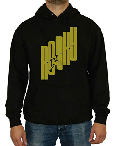 Rocky Treppe Kapu, Größe: M, Schwarz/Gold von Artshirt Factory