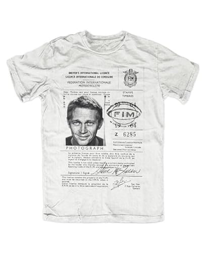Steve McQueen Driver T-Shirt weiß, Größe: 5XL Steve McQueen Driver T-Shirt weiß, Größe: 5XL von Artshirt Factory