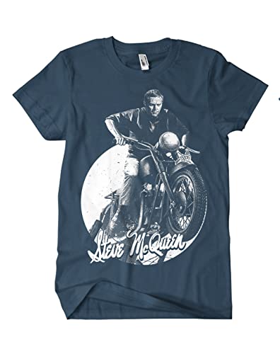 Steve McQueen Ketten T-Shirt, Farbe: Denim, Größe: L von Artshirt Factory