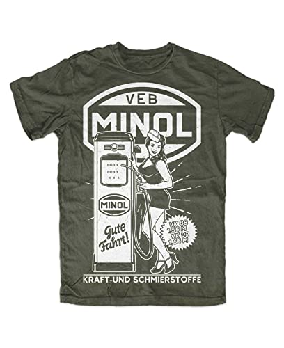 VEB MINOL Tanke T-Shirt Oliv, Größe: 2XL VEB MINOL Tanke T-Shirt Oliv, Größe: 2XL von Artshirt Factory