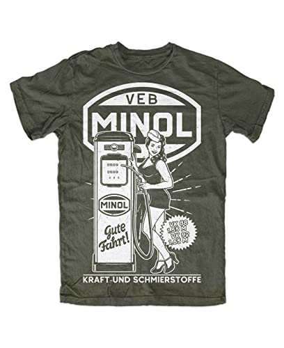 VEB MINOL Tanke T-Shirt Oliv, Größe: L von Artshirt Factory