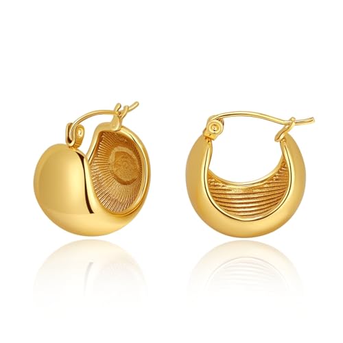 Artskin Ohrringe Dupes, Chunky Ohrringe für Frauen, Tearsdrop Lightweight Waterdrop Hollow Open Hoops, Hypoallergenic Silber Plated Modeschmuck für Frauen und Mädchen von Artskin