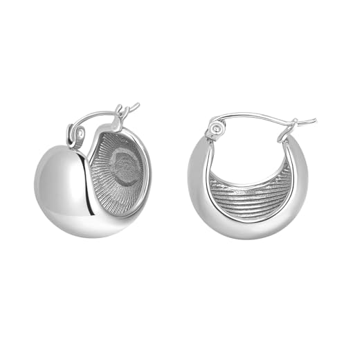 Artskin Ohrringe Dupes, Chunky Ohrringe für Frauen, Tearsdrop Lightweight Waterdrop Hollow Open Hoops, Hypoallergenic Silber Plated Ohrringe Modeschmuck für Frauen und Mädchen von Artskin