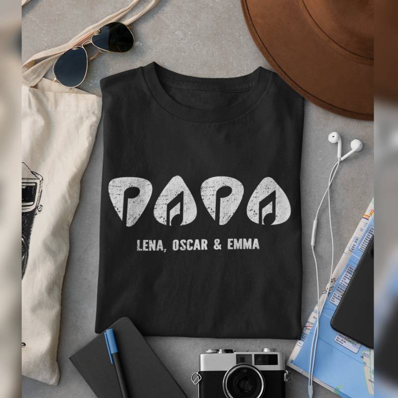 Personalisiertes Papa Shirt Für Gitarristen - Cooles Geschenk Musiker Zum Vatertag, Geburtstag Oder Zur Geburt von Artsydesignideas