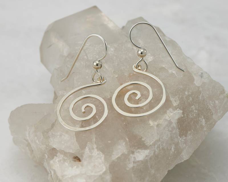 Spiral Ohrringe Sterling Silber Ohrringe - Wirbel Baumeln Schmuck von Artulia