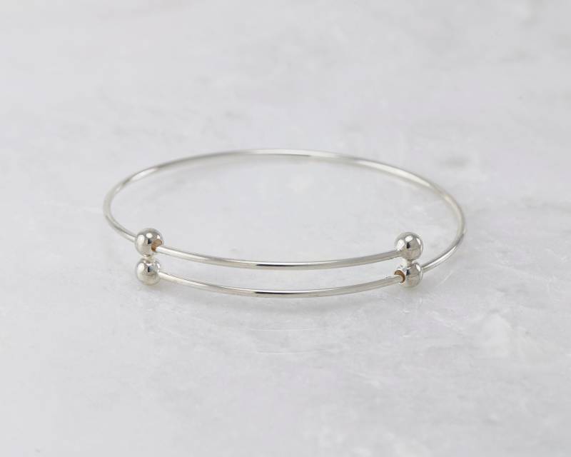 sterling Silber Armreif - Verstellbarer Armreif Mit Kugeln - Expandierbares Silberarmband von Artulia
