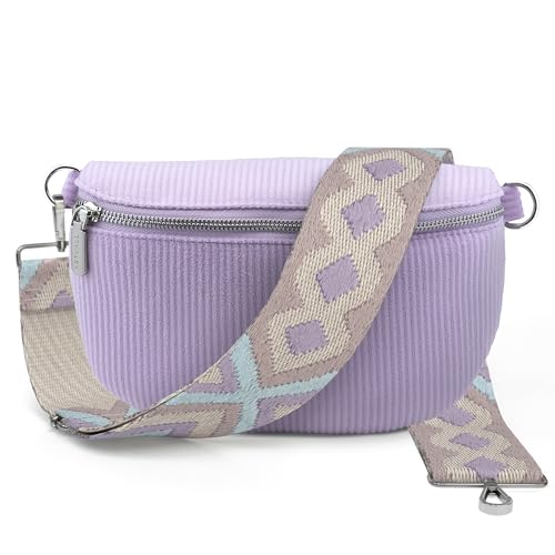 Artvall - Umhängetasche Cord Tasche Handtasche weiche Cordtasche Bauchtasche Klein mit Schultergurt Design Taschenband abnehmbar verstellbares Riemen Crossbody Bag Hüfttasche Damen mit Reißverschluss Artvall - Umhängetasche Cord Tasche Handtasche weiche Cordtasche Bauchtasche Klein mit Schultergurt Design Taschenband abnehmbar verstellbares Riemen Crossbody Bag Hüfttasche Damen mit Reißverschluss von Artvall