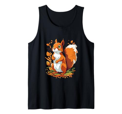 Eichhörnchen Outfit Damen Herren Eichkätzchen Nagetier Tiere Tank Top von Artwork Bedruckte Kleidung mit Print Tierliebhaber