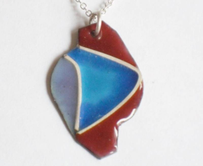 Blauer Cloisonne Emaille-Anhänger von ArtyDreams