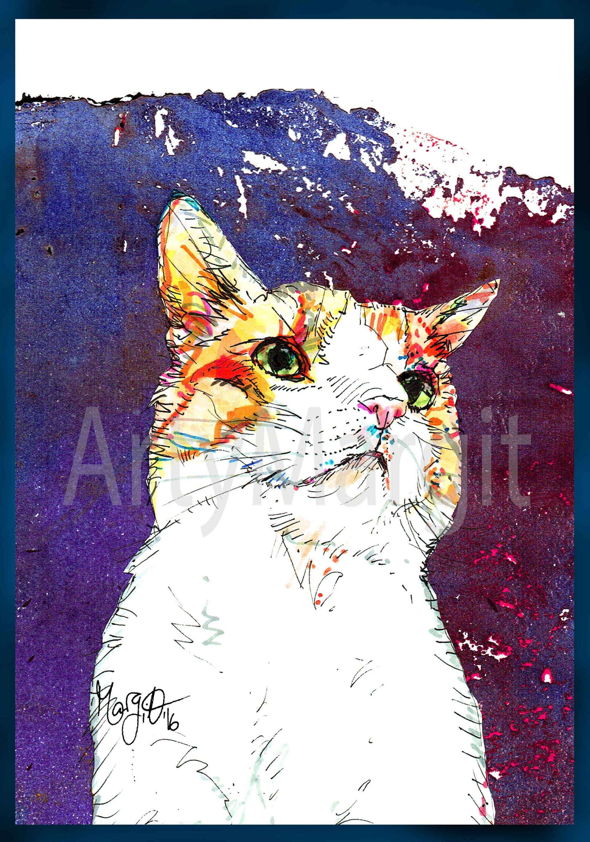 Personalisiertes Katzen Portrait Individuelle Haustier Illustration, Verlust Geschenk Personalisiertes Katzen Portrait Individuelle Haustier Illustration, Verlust Geschenk von ArtyMargit