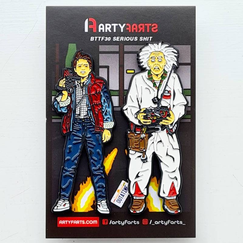 Pin Badge Bttf030 - Serious Sh1T | 2 Set | + Gratis Sticker von ArtyfartsDesigns