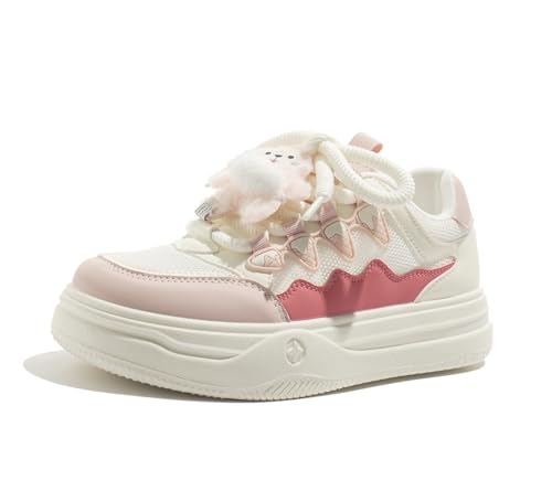 Artykey Plateau Sneaker Damen Leicht Turnschuhe Atmungsaktive Sportschuhe Ganztägige Bequeme Walking Schuhe Pink 40 von Artykey