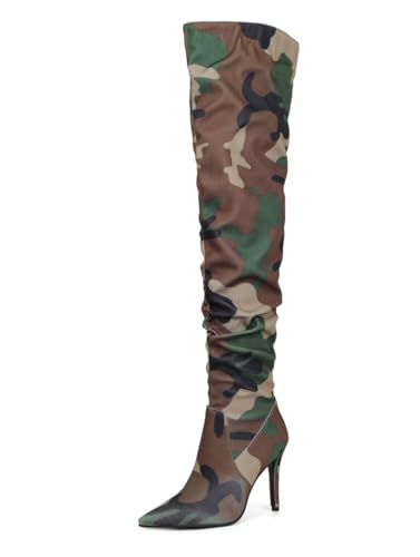 Artykey Stiefel Damen Mode High Heel Overknee Stiefel mit Spitze Zehenpartie Cowboystiefel Biker Boots von Artykey