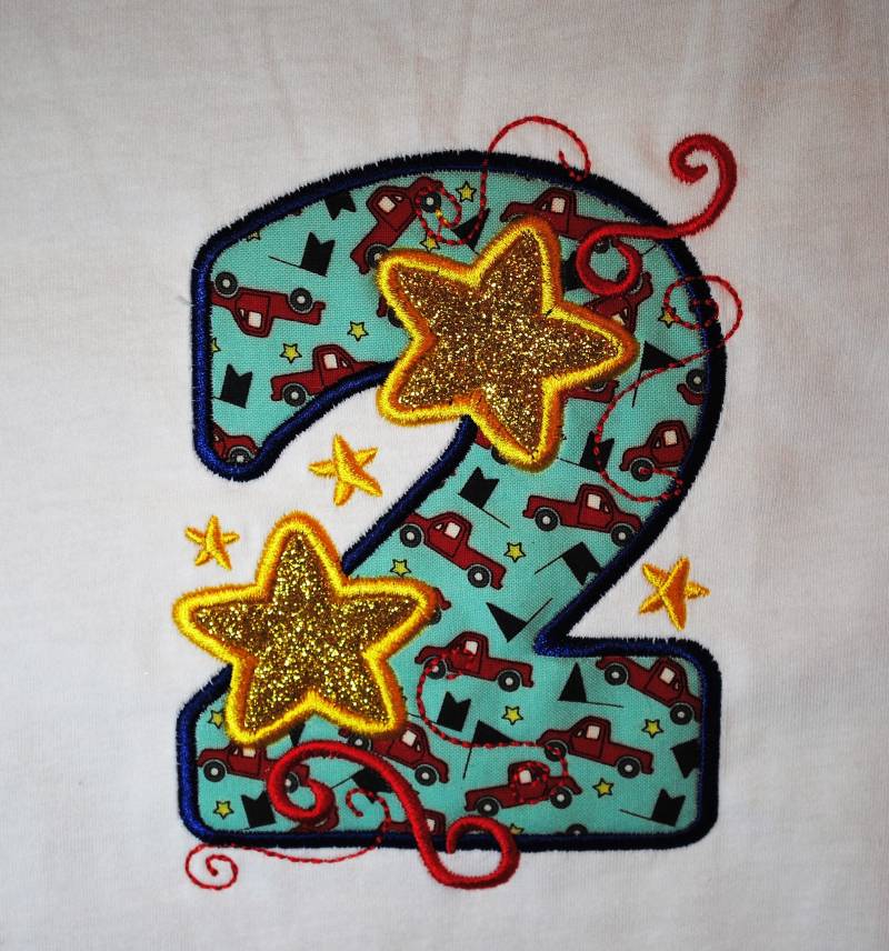 Bestickte Geburtstag Shirt Für 2 Jahre Altes Kind Mit Applikation - Unisex 2. Geburtstagsgeschenk Geschenk Geburtstags-Party von ArtzyEmbroideryKids