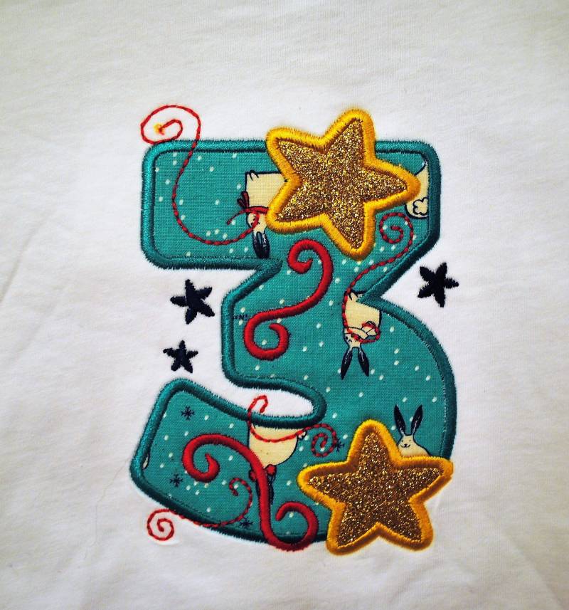 Bestickte Geburtstag Shirt Für 3 Jahre Altes Kind Mit Applikation - Unisex 3. Geburtstagsgeschenk Geschenk Geburtstags-Party von ArtzyEmbroideryKids