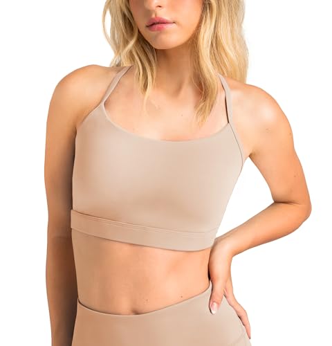 Aruki Damen Y Light Support, with Removabale Cups Doeskin Large Sports Bra, Doeskin, L EU von Aruki