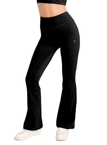 Aruki Women's Flared with Pockets Jet Black XLarge Leggings, Extra Large von Aruki