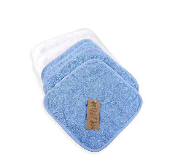 Arus Baby-Waschlappen / Spucktuch, 6er Pack aus 100% Bio-Baumwolle von Arus