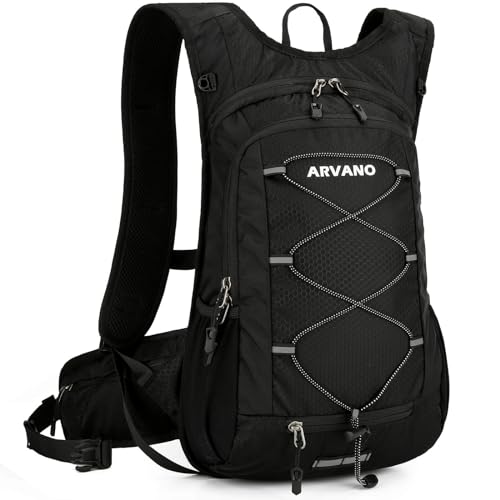 Arvano Fahrradrucksack leicht Skirucksack Klein Wanderrucksack Mtb Fahrrad Rucksäcke 15L Multifunktionaler Laufrucksack für Damen & Herren von Arvano