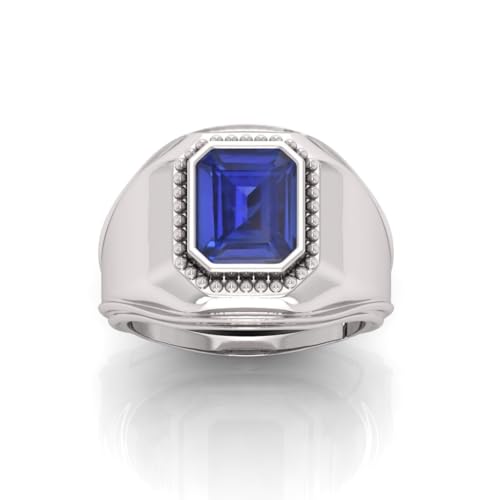 6,25 Ratti 6,00 Karat unbeheizt unbehandelt A+ Qualität natürlicher blauer Saphir Neelam Edelstein Panchdhatu Ring für Damen und Herren (Labor zertifiziert) - B0CW3P24MRNAMZ von Arwacraft