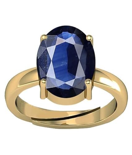 Arwacraft 6,25 Ratti Natürlicher Ceylon Srilankan Neelam Blauer Saphirstein Original zertifizierter verstellbarer Ring für Damen und Herren (Labor – genehmigt)-B0DPX4PGMRNAMZ von Arwacraft