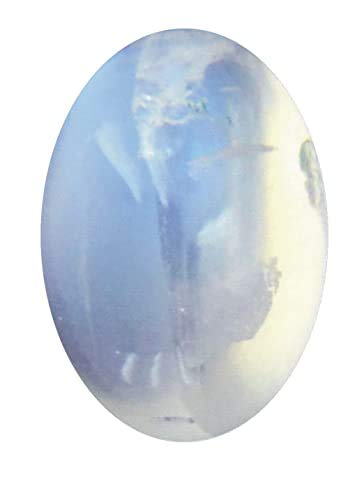 Arwacraft 8,00 Ratti / 7,00 Karat, Lab-zertifizierter natürlicher Raimbow, Superqualität, Mondstein, Chandramani-Cabochon-Schliff, lose Edelsteine, für Damen und Herren, S-B0C6XXFSMRNAMZ von Arwacraft