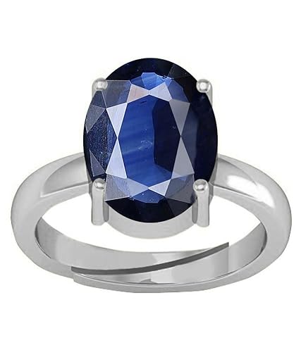 Arwacraft Neelam Stone Original zertifizierter natürlicher blauer Saphir-Edelstein, 7,25 Ratti (verstellbarer Ring für Damen und Herren (Labor-genehmigt) - B0DPX5J2MRNAMZ von Arwacraft
