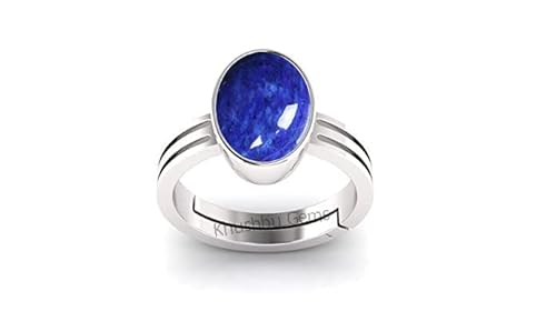 Zertifizierter unbeheizter Edelstein 9,25 Ratti 8,55 Karat A+ Qualität natürlicher Lapislazuli Lajward Stein Edelstein Ring - B0BLWG3NMRNAMZ von Arwacraft