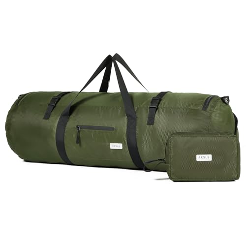Arxus Sporttasche 90L 50L 30L Groß Reisetasche Faltbare Gepäck Tasche Damen Herren Weekender Schwimmtasche Mit Schultergurt Für Reise Sport Gym Camping von Arxus