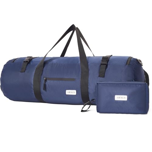 Arxus Sporttasche 90L 50L 30L Groß Reisetasche Faltbare Gepäck Tasche Damen Herren Weekender Schwimmtasche Mit Schultergurt Für Reise Sport Gym Camping von Arxus