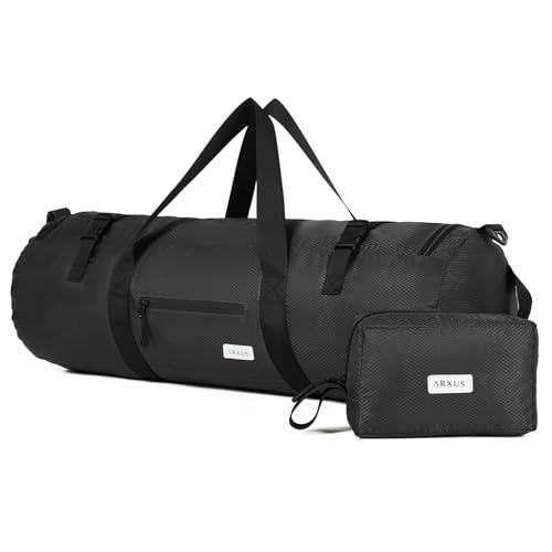 Arxus Sporttasche 90L 50L 30L Groß Reisetasche Faltbare Gepäck Tasche Damen Herren Weekender Schwimmtasche Mit Schultergurt Für Reise Sport Gym Camping von Arxus