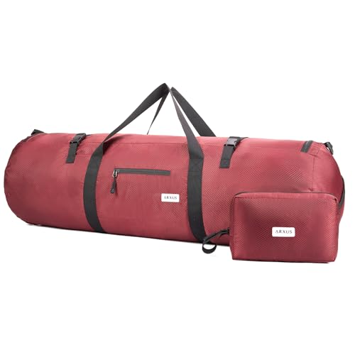 Arxus Sporttasche 90L 50L 30L Groß Reisetasche Faltbare Gepäck Tasche Damen Herren Weekender Schwimmtasche Mit Schultergurt Für Reise Sport Gym Camping von Arxus