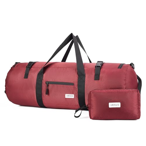 Arxus Sporttasche 90L 50L 30L Groß Reisetasche Faltbare Gepäck Tasche Damen Herren Weekender Schwimmtasche Mit Schultergurt Für Reise Sport Gym Camping von Arxus