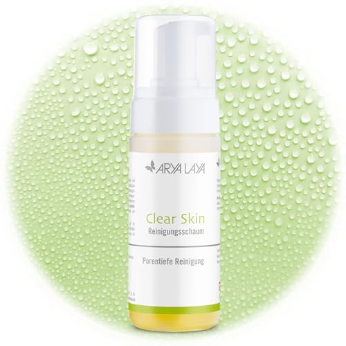 ARYA LAYA Clear Skin Reinigungsschaum, 125 ml: porentiefe Reinigung für fettige, unreine & entzündete Haut, ideal bei Akne, reguliert die Talgproduktion, Make-up-Entferner, vegan von Arya Laya