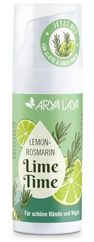 ARYA LAYA Lemon-Rosmarin Handpflege im 1er-Pack (1 x 50 ml) - Lime Time (Special Edition) für zarte Hände, im praktischen Airless-Spender, vegan von Arya Laya