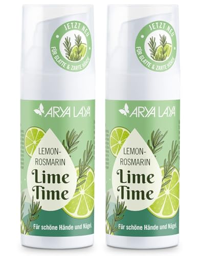 ARYA LAYA Lemon-Rosmarin Handpflege im Doppelpack (2 x 50 ml) - Lime Time (Special Edition) für zarte Hände, im praktischen Airless-Spender, vegan von Arya Laya