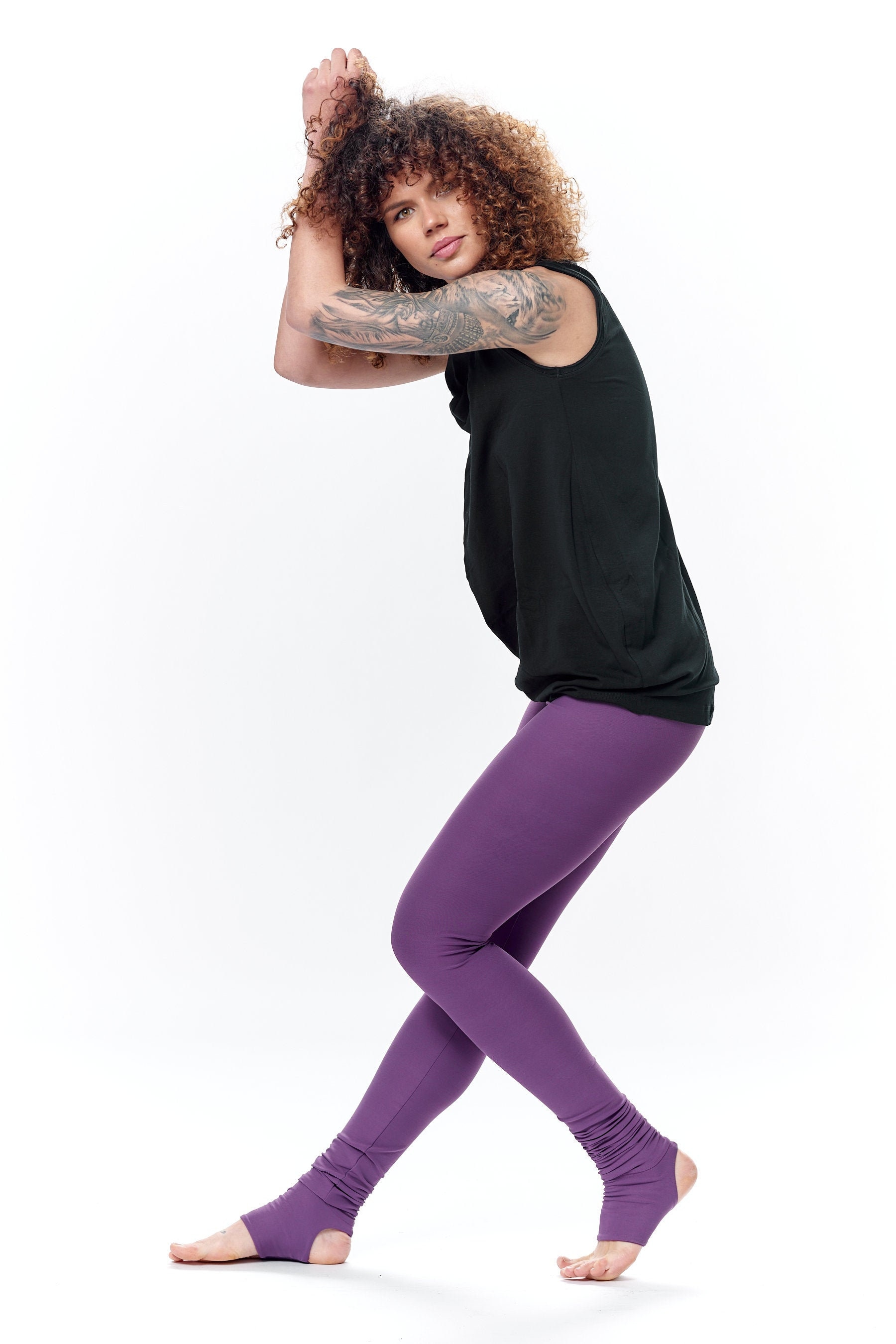 Arya Yoga Leggings/Lila Mit Spaten Damen Kleidung Extra Lang Aryasense Lws21Prl von AryaSense