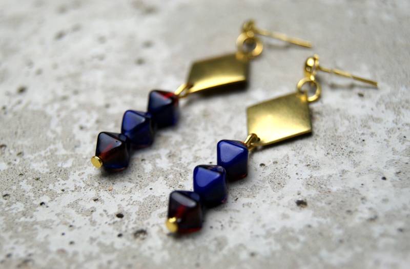 Ohrhänger "Draga" Mit Messing Und Glasperlen von ArynsWelt