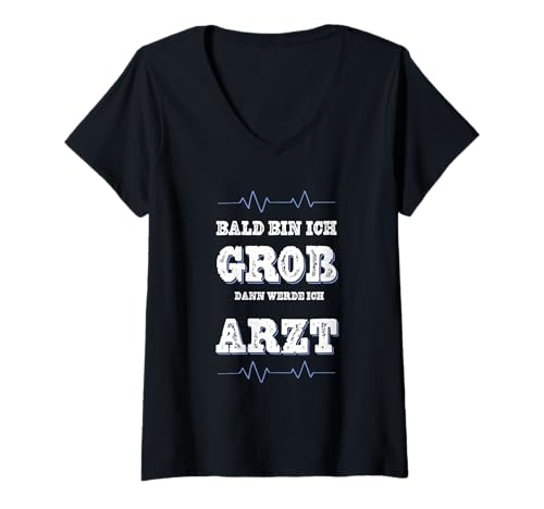 Damen Bald Bin Ich Groß Dann Werde Ich Arzt Lustiges Geschenk T-Shirt mit V-Ausschnitt Damen Bald Bin Ich Groß Dann Werde Ich Arzt Lustiges Geschenk T-Shirt mit V-Ausschnitt von Arzt Medizin Beruf Lustig Geschenk