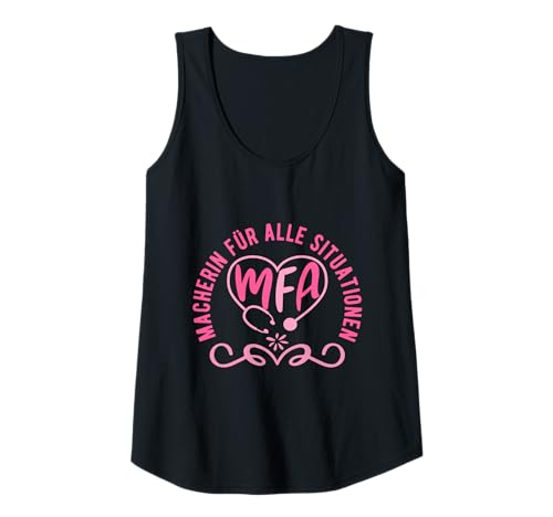 Damen MFA MAcherin Medizinische Fachangestellte Tank Top von Arzthelferin Geschenke Für MFA Prüfung Bestanden