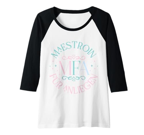 Damen MFA Maestroin Medizinische Fachangestellte Raglan von Arzthelferin Geschenke Für MFA Prüfung Bestanden